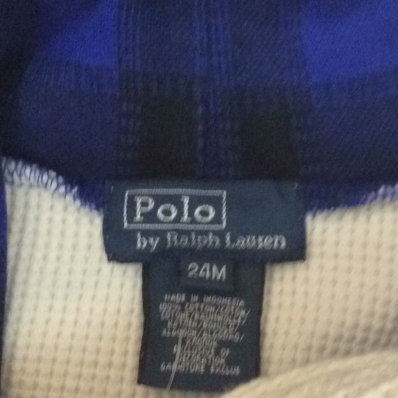 POLO BY RALPH LAUREN HOODIE THERMAL SIZE 24 MONTHS - Picture 7 of 8
